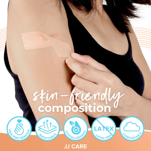 JJ CARE Soft Silicone Tape, 1.6” x 60” Flexible Silicone Scar Tape, Medical Grade Silicone Strips for Scars, Washable & Reusable Scar Tape for Surgical Scars, Latex-Free Scar Tape